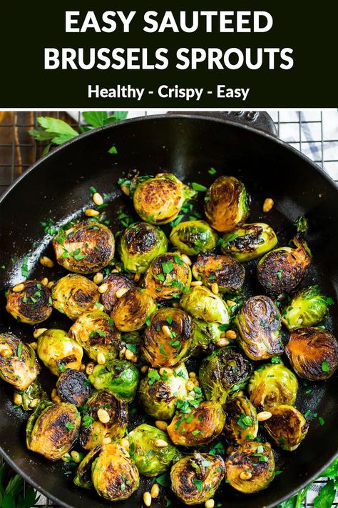 Saute Brussel Sprout Recipes, Sauteed Brussels Sprouts, Brussel Sprouts Recipes Easy, Sauteed Brussel Sprouts, Balsamic Brussel Sprouts, Fried Brussel Sprouts, Crispy Brussel Sprouts, Well Plated, Sprouts Recipe