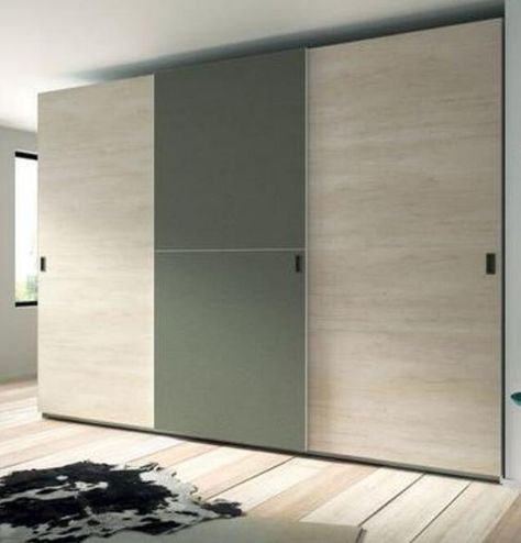 3 Door Wardrobe Dual Tone Wardrobe Design, Bedroom Slider Wardrobe New Design, Wardrobe Design Slider, Sliding Wardrobe Color Ideas Bedroom, Bedroom Cupboard Designs Sliding Wardrobe Indian, Slider Cupboard Design, Wardrobe Slider Door Design, Wardrobe Colour Ideas Bedrooms, Wardrobe Mica Design Modern