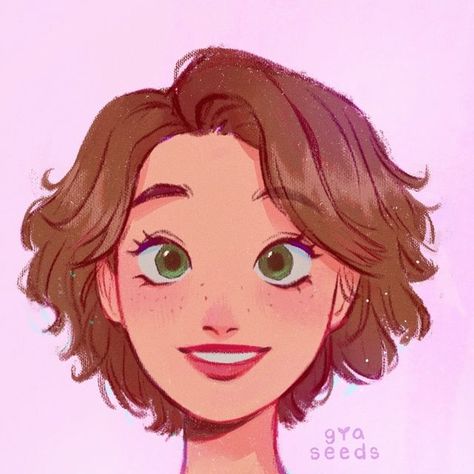 g i a 🌷 on Instagram: "punzie 🌷 bob edition !!  I would like to apologize for being such a massive bob hater when this movie first came out 🤧 I was a very upset ten year old who had long hair and hated haircuts. I’ve changed and grown since then 😌✨🌷💗💫  #rapunzel #tangled" Rapunzel Pelo Corto Disney, Short Haired Rapunzel, Short Rapunzel Haircut, Rapunzel Haircut Short, Rapunzel Cut Hair, Rapunzel Short Haircut, Short Hair Drawing Reference, Rapunzel Haircut, Rapunzel Short Hair