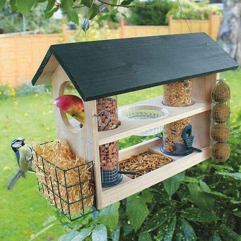 Bird Feeder Station, Homemade Bird Houses, Bird Feeding Station, Homemade Bird Feeders, Bird Tables, Bird House Feeder, Spring Showers, Bird House Plans, Bird House Kits