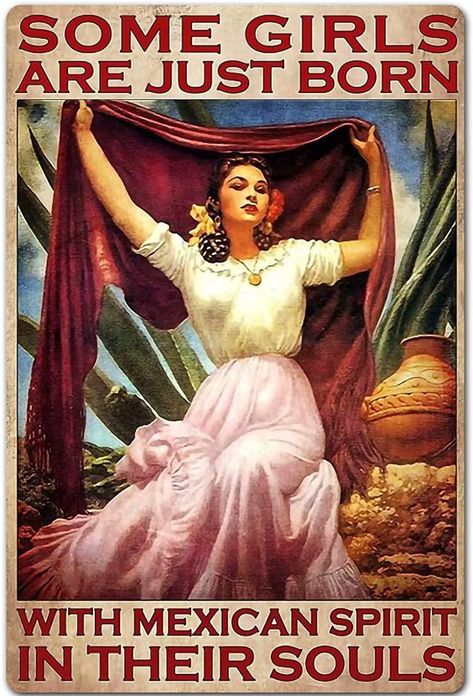 Mexico Home Decor, Retro Tin Signs, Just Born, Mexican Girl, Canvas Gift, Retro Wall Art, Vintage Mexican, Some Girls, Living Room Paint