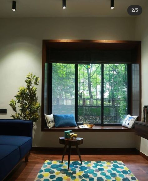 Bedroom Window Design, Living Room Indian, House Structure, Window Seating, Window Seat Design, House Window Design, India Home Decor, Indian Home Design, Interior Design Your Home