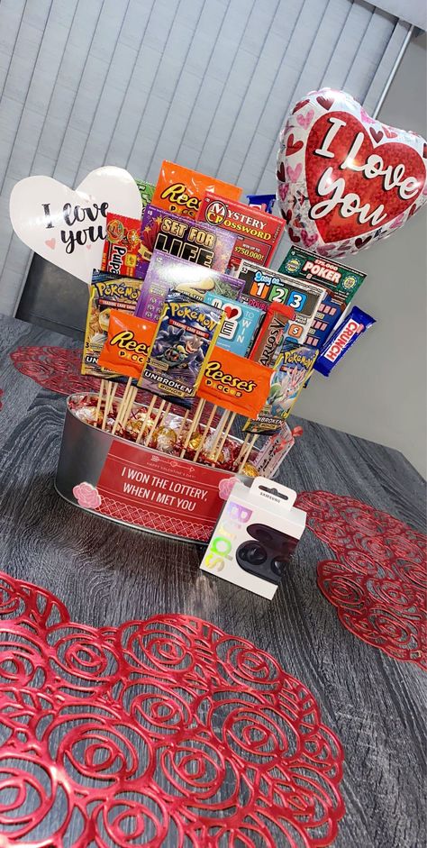 Valentine’s Day Lottery Ticket, Lottery Valentines Gift For Him, Lottery Ticket Valentines Gift For Him, Lottery Ticket Gift Ideas Valentines, Vday Gifts For Him Baskets, Valentine’s Day Gift Basket For Him, Men’s Valentines Basket, Valentine Baskets For Him, Valentine’s Day Basket For Him