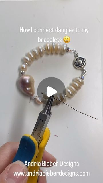 Andria Bieber on Instagram: "I am using silver metal ball head - 22 gauge- pins from @beadalon brand! Available at www.beadalon.com

Directions: first wire wrap the loop on the top of your Bead. (for a really great demonstration on how I wire up a Bead visit my YouTube channel) I also use this technique for earrings. I just use a smaller jump ring. 3mm. 
Attach a jump ring with two beads. Pearls are from @tejasbeads 
attach a blank jump ring. 
attach another jump ring with two beads to the previous jump ring that was blank. Make sure to separate the 2 beads with the jump ring so you have one bead on the left and one on the right.
continue with as many beads as you want your cluster length to be.
attached to bracelet with one blank ring, unless you want a more of a cluster than add 2 more b Cinder Blocks Diy, Diy Blocks, Making Videos, Crimp Beads, Metal Ball, Wire Bracelet, The Loop, Jewelry Diy, My Youtube Channel