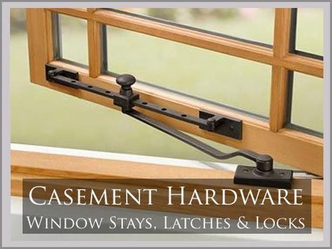 CASEMENT WINDOW HARDWARE Antique Brass Window Hardware, Wood Working Hardware, House Of Antique Hardware, Craftsman Colonial, Wooden Casement Windows, Winery Signs, Adam Architecture, Cottage English, Casement Window Hardware