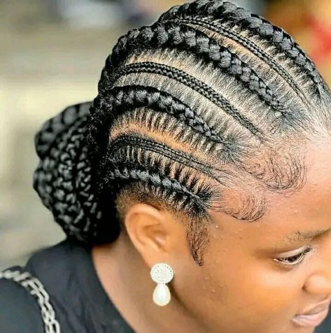 Simple All Back Style With Attachment, All Back Hairstyle With Attachment, Simple Cornrows For Natural Hair, Attachment Hairstyles, All Back Hairstyle, Body Jewelry Diy, Iconic Hairstyles, Bubu Gown, Cornrows Natural Hair