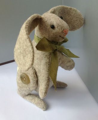 Little Green Cottage Designs Felt Bunny Pattern Free, Bunny Doll Pattern Free, Bunny Embroidery Patterns, Bunny Doll Pattern Free Sewing, Bunny Pattern Free, Felt Bunny Pattern, Felt Rabbits, Bunny Doll Pattern, Crotchet Toys