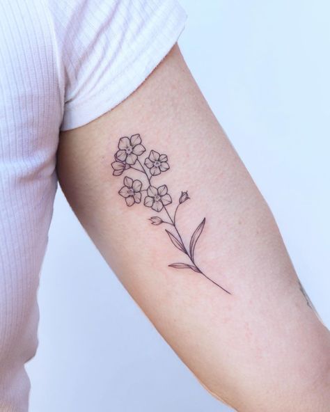 Forget Me Not Flowers Tatoos, Forget Me Not Flowers Drawing, Forget Me Not Tattoos, Forget Me Not Flower Tattoo, Small Flower Tattoos For Women, Forget Me Not Tattoo, Men Flower Tattoo, Mum Tattoo, Hidden Tattoos