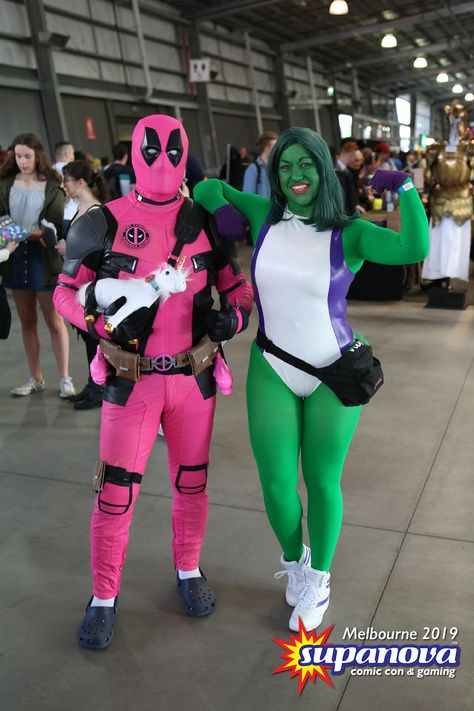 Happy birthday to my She-hulk (Rhi). She really killed it as She-hulk over the weekend.  🏋️‍♀️ 🎂 Deadpool suit @costumereplicacave Mask @ilustrastudios 🏋️‍♀️ 🎂 #shehulk #muscles #hulk #cosplay #birthday #deadpool #deadpool2 #deadpoolcosplay #costumereplicacave #ryanreynolds @vancityreynolds @robliefeld #deadpoolcostume #deadpoolmask #costume #xforce #marvelcosplay #marvelcomics #marvelmovies #greatcosplay #cosplayersofinstagram #sexycosplay #cable #colossus She Hulk Costume, Deadpool Suit, Hulk Costume, Deadpool Mask, Deadpool Costume, Deadpool Cosplay, Wonder Woman Art, Marvel Cosplay, Happy Birthday To My