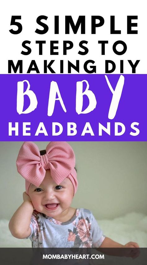 Preemie Headbands Diy, Diy Newborn Headbands No Sew, How To Make Newborn Headbands, Diy Infant Headwrap, Infant Hair Bows Diy, Cloth Headbands Diy, Big Bow Headband Diy, How To Make Bow Headbands, Newborn Bows Headband Diy