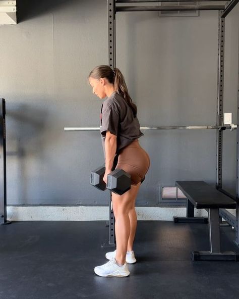 Alex Rice | Workouts on Instagram: "Starting the week off strong 😤 legs & glutes!!!  I took this workout a little easier because I was coming back from getting food poisoning. I did one less set of everything, and I grabbed lighter weights when I needed to. Remind yourself when you’re coming back from taking extra time off, to ease back into it!!  1a. DB RDL 4 sets | 8-10 reps  2a. DB B-stance hip thrust 3 sets | 8-10 (each) reps  3a. DB Reverse Lunge w/ Pulse 3 sets | 6-8 (each) reps  4a. DB Sumo Squats 3 sets | 8-10 reps keep it slowwwww 3 seconds on the way down + 3 seconds on the way up  5a. heels elevated hamstring bridge 3 sets | 10-12 reps  Straight from the dumbbell version of Strong inside @madetomoveapp 🤍🎧" Alex Rice, Dumbbell Squat, Sumo Squats, Food Poisoning, Strong Legs, Reverse Lunges, Hip Thrust, 2025 Vision, Way Down