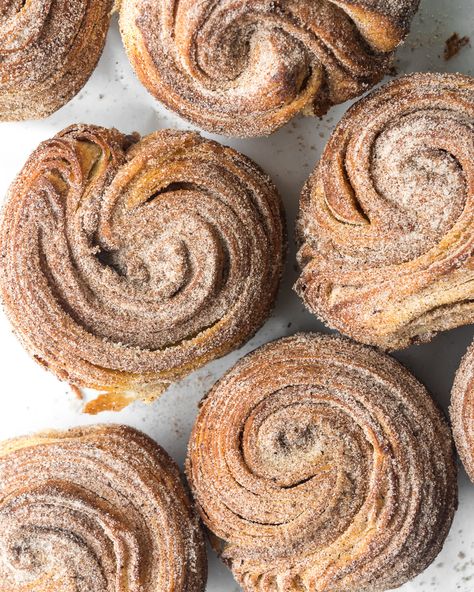 These breakfast buns are croissant muffins (cruffins) made out of brioche dough and rolled up with chai spiced sugar. And tossed in more sugar when hot! Breakfast Buns, Brioche Dough, Croissant Dough, Breakfast Pastries, Chai Spice, Sweet Roll, Bread And Pastries, Cinnamon Roll, Life Changing