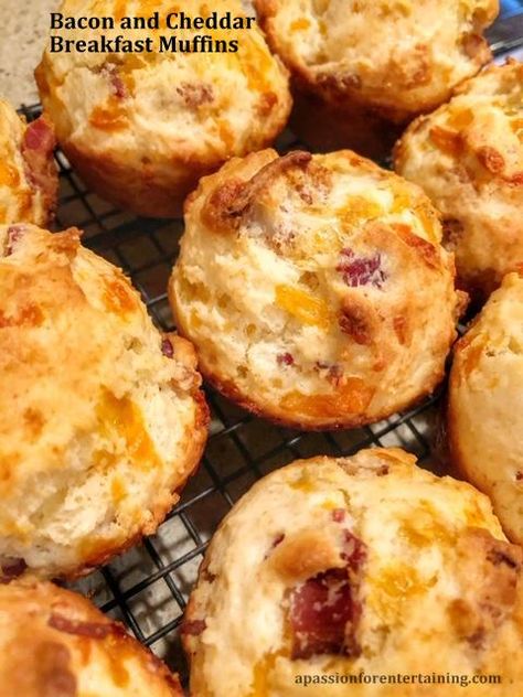 Bacon Cheddar Breakfast Muffins, Bacon Cheddar Cornbread Muffins, Bacon And Cheese Muffins, Bacon Cheddar Muffins, Bacon Cheddar Biscuits, Bakery Goodies, Cheddar Muffins, Bacon Muffins, Beach Breakfast