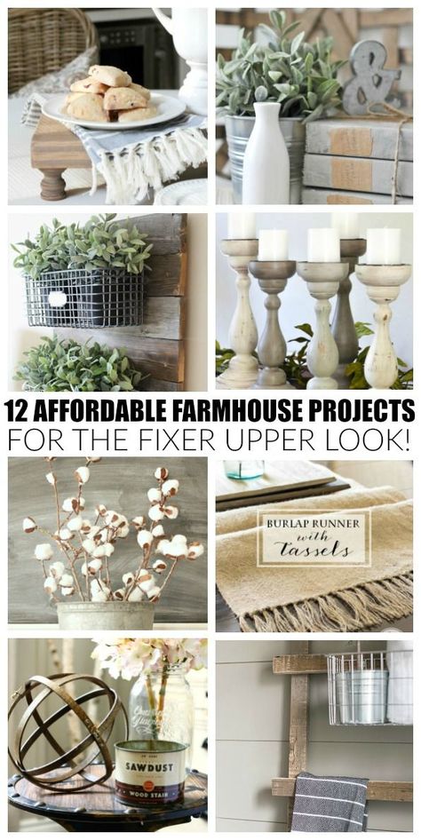 These beautiful projects are easy, affordable and will give your home the perfect touch of farmhouse style. Farmhouse Projects, Affordable Farmhouse, Do It Yourself Decoration, Film Decor, Farmhouse Look, Farmhouse House, Farmhouse Decoration, Diy Farmhouse Decor, Country Style Homes