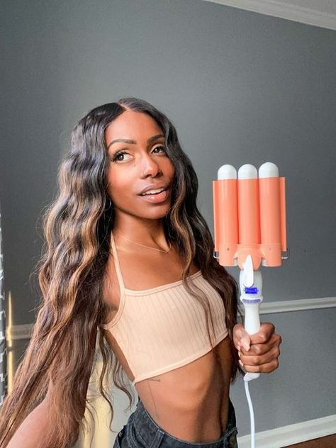 Achieve big bouncy waves with our Tidal Hair Waver! #tidalhair #trendinghairstyles #hairtrends #hairgoals #dreamhair #wavedhair #hairwaver#hairtutorials #wavyhair #curls #haircurls #hairstyles #shorthair #stylingclips #hairstyle #blowout #easyhairstyle #waver #cutehairstyles #easyhairdo #curlyhair #slickedhair #slickerwand #slickhair #aesthetic #perfectgift #diybrowlamination #eyebrowlamination #browlamination #giftsforher #blowwave #salonblowwave Hair Waver Styles, Waver Hair Styles, Hairstyle Blowout, Hairstyle Trending, Bouncy Waves, Easy Hairdos, Hair Waver, Easy Summer Hairstyles, Brow Lamination