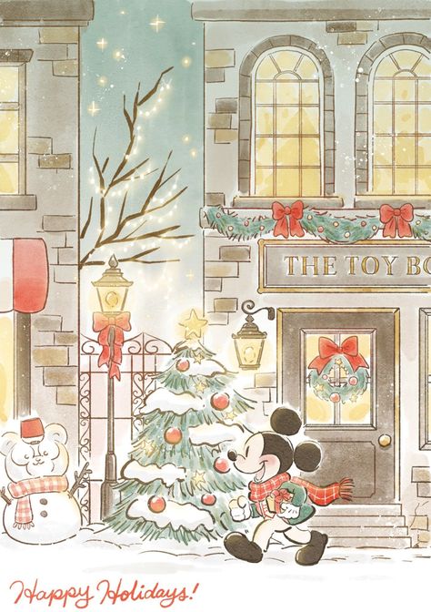 Disneyland Christmas, 동화 삽화, Christmas Wallpaper Backgrounds, Disney Posters, Christmas Phone Wallpaper, Cute Christmas Wallpaper, Mickey Mouse Christmas, Christmas Feeling, Holiday Wallpaper