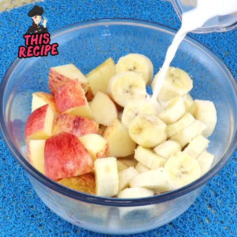 Apple Banana Salad Recipe, Apple Banana Salad, Diet Fruits, Apple And Banana, Banana Salad, Banana Apple Smoothie, Recipes Using Bananas, Apple Salad, 3 Eggs