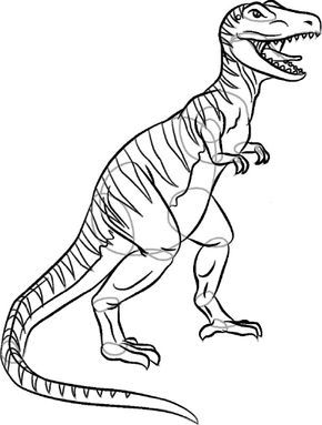 How to Draw Tyrannosaurus Rex in 8 Steps | HowStuffWorks Simple Trex Dinosaur Drawing, T Rex Sketch, Dinosaurs Drawing, T Rex Drawing, Open Mouth Drawing, Easy Dinosaur Drawing, Dino Drawing, Skeleton Drawing, Dinosaur Sketch