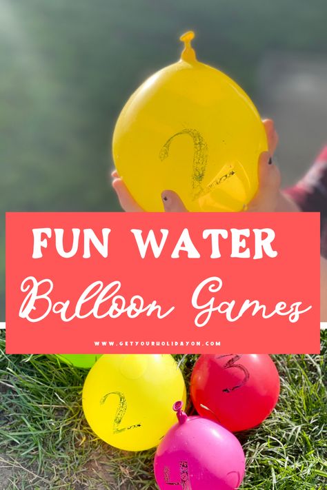 Summer is that much more fun with fun water balloon games. Join in the fun with classic water balloon fights and easily take turns throwing balloons or chasing each other until all the balloons are gone. Find fun water balloon games for kids or adults. Water Balloon Games For Adults, Water Balloon Games For Kids, Cheap Treats, Balloon Pop Game, Balloon Games For Kids, Water Balloon Games, Outdoor Water Games, Party Games Family, Diy Favors