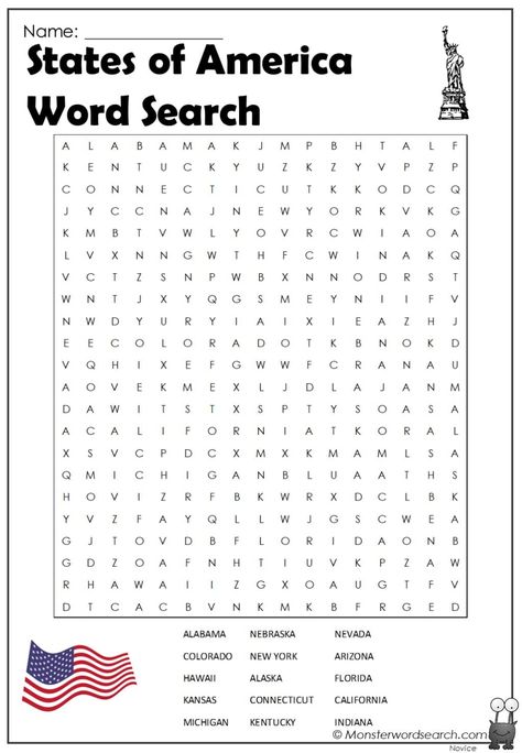 50 States Word Search, Free Printable Word Searches, Word Search Printables, Printable Ideas, Music Words, Free State, Word Search Puzzles, Word Searches, Word Puzzles