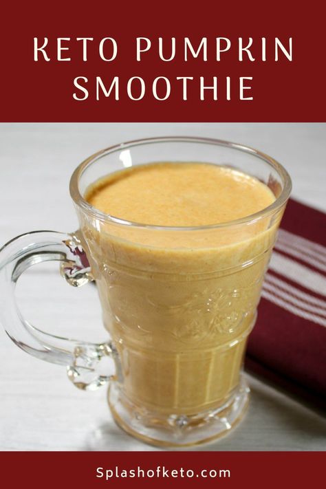 Keto Protein Shakes, Pumpkin Spice Smoothie, Keto Protein, Keto Smoothie, Keto Smoothie Recipes, Protein Smoothies, Pumpkin Smoothie, Low Carb Meal, Keto Pumpkin