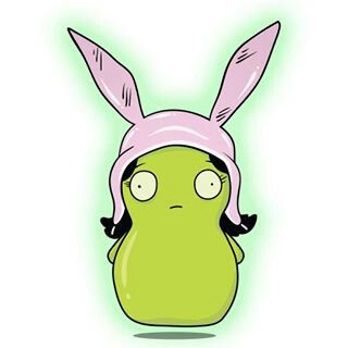 Louise Belcher And Kuchi Kopi, Bobs Burger Drawings, Louise Tattoo Bobs Burgers, Bobs Burgers Tattoo Louise, Kuchi Kopi Tattoo, Bobs Burgers Tattoo Ideas, Burger Artwork, Louise Belcher Tattoo, Bobs Burgers Drawing