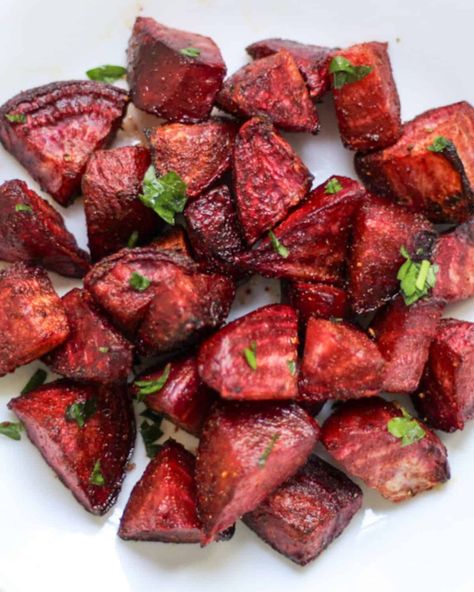 Quick Air Fryer Roasted Beets Salad Toppers, Fresh Beets, Mushroom Risotto, Roasted Beets, Garden Recipes, Vegetable Peeler, Yummy Sides, Fryer Recipes, Quick Recipes