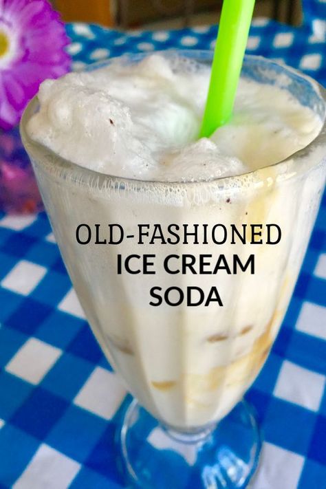 Ice Cream Soda Recipe - old school recipe like Grandma used to make. Wonderful for warm days and evenings.  #icecream Old Fashioned Vanilla Ice Cream, Cream Soda Recipe, Dear America, Ice Cream Soda, Float Recipes, Old Fashioned Ice Cream, Flavored Ice, Ice Cream Drinks, Recipes Potato