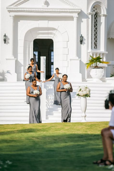 Our Destination Wedding In Jamaica | STYLE WEEKENDER Jamaica Wedding Venues, Jamaica Style, Wedding Jamaica, Wedding In Jamaica, First Year Anniversary, Jamaica Wedding, All White Wedding, Kleinfeld Bridal, Mermaid Bridesmaid Dresses