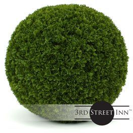 3rd Street Inn Boxwood Topiary Ball - 11" Artificial Topiary Plant - Wedding Decor - Indoor/Outdoor Artificial Plant Ball - Topiary Tree Substitute (2, Boxwood) - Walmart.com Ball Topiary, Plant Wedding, Spiral Tree, Garden Spheres, Artificial Plants Decor, Topiary Tree, Topiary Plants, Artificial Topiary, Artificial Plants Indoor