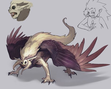 Owl Wizard, Kaiju Design, Fiction Idea, Monster Concept Art, Creature Concept Art, Monster Art, Creature Concept, Creature Design, Creature Art