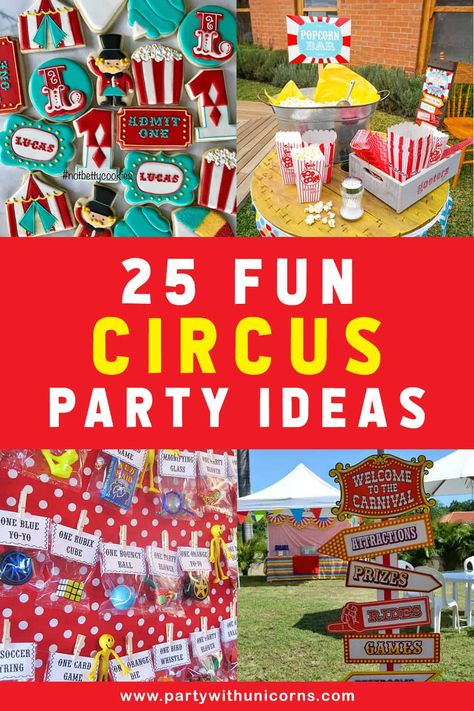 Circus Party Ideas, Batgirl Party, Vintage Circus Birthday Party, Circus Themed Party, Carnival Parties, Paintball Party, Circus Birthday Party Theme, Circus Carnival Party, Circus Theme Party