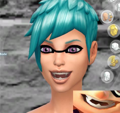 Mod The Sims - Splatoon Inkling & Octoling Fangs (Teen-Elder) Sims 4 Splatoon Cc, Sims 4 Fangs, Splatoon Inkling, Cc Folder, Play Sims 4, Gap Teeth, Silly Bands, Sims 4 Body Mods, Sims 4 Cc Folder