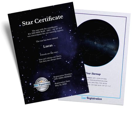 Buy A Star Certificate, Name A Star Gift, Star Certificate, Buy A Star, Church Gifts Ideas, Church Gifts, Presentation Folder, Star Chart, Unique Mothers Day Gifts