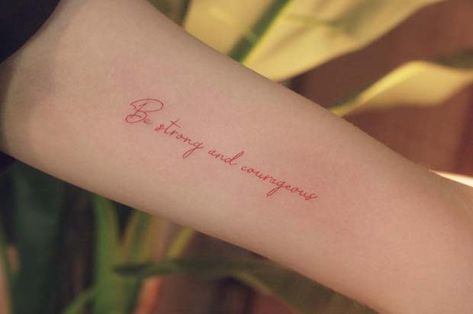 Pink Tattoo Ink, Ink Quotes, Black People Tattoos, Any Tattoo, Red Ink Tattoo, Floral Thigh Tattoos, Cursive Tattoos, Pink Tattoo, Beautiful Flower Tattoos