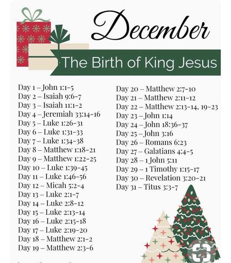 December Bible Reading Plan 2023, December Prayer Challenge, 25 Days Of Christmas Bible Reading, Scripture Plans, Bible Writing, Bible Plans, Christmas Month, December Reading, Daily Bible Reading Plan