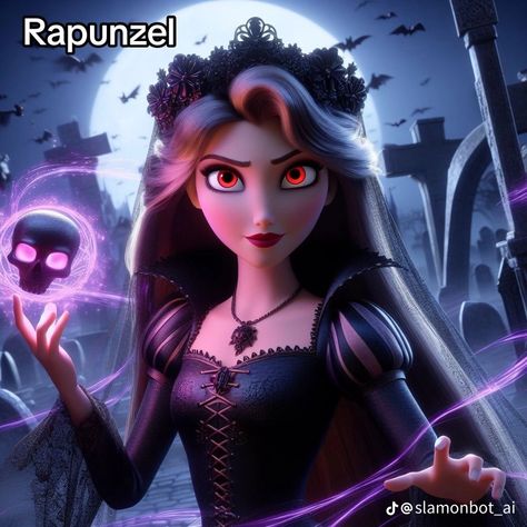 Gothic Rapunzel, Dark Rapunzel, Emo Disney Princess, Gothic Disney Princesses, Gothic Disney, Evil Disney Princesses, Realistic Disney Princess, Emo Disney, Dark Disney Princess