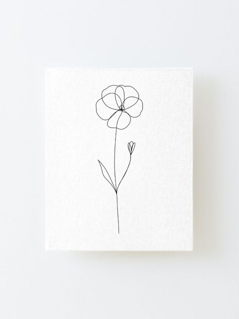 Violet February Tattoo, Easy Violet Drawing, Line Art Violet Flower, Violet Outline Tattoo, Birth Flower Violet Tattoo, Simple Violet Drawing, Violet Flower Drawing Simple, Violet Drawing Flower, February Flower Tattoo Violets