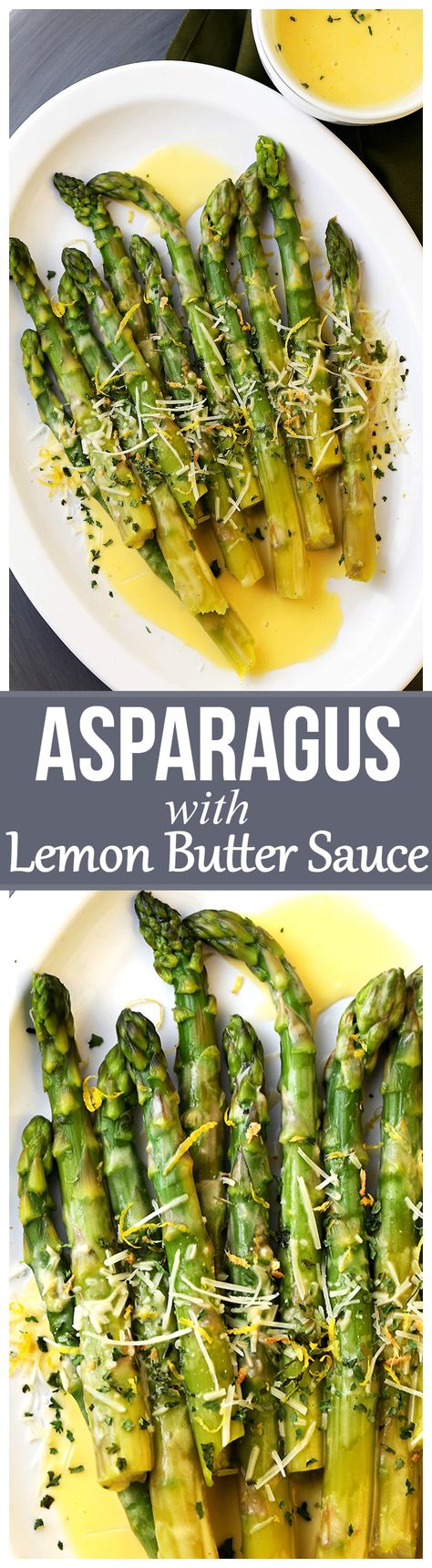 Asparagus with Lemon Butter Sauce - Budget friendly, quick, and easy crisp-tender asparagus drizzled with an amazing lemon butter sauce and a sprinkle of parmesan cheese. The BEST asparagus side dish of ever! Sauce For Asparagus, Asparagus Side Dish Recipes, The Best Asparagus, Best Asparagus, Asparagus Side, Tender Asparagus, Asparagus Side Dish, Cook Asparagus, Lemon Cream Sauce