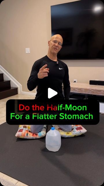 Alan Mandell on Instagram: "Do the Half-Moon for a Flatter Stomach!  Dr. Mandell" Half Moon Variations Yoga, Exercise Waist, Bladder Exercises, Half Moon Bay California, Dr Mandell, Flatter Stomach, Core Exercises, Half Moon Bay, Ab Workouts