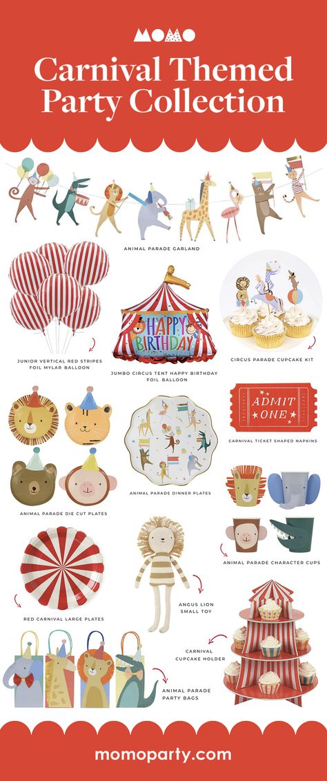 Circus 5th Birthday Party, French Circus Party, Backyard Circus Birthday Party, Carnival Bday Party Ideas, Circus Theme Kids Party, Come One Come All First Birthday, Daycare Birthday Party Ideas, Fair Birthday Party Theme, Three Ring Circus Birthday