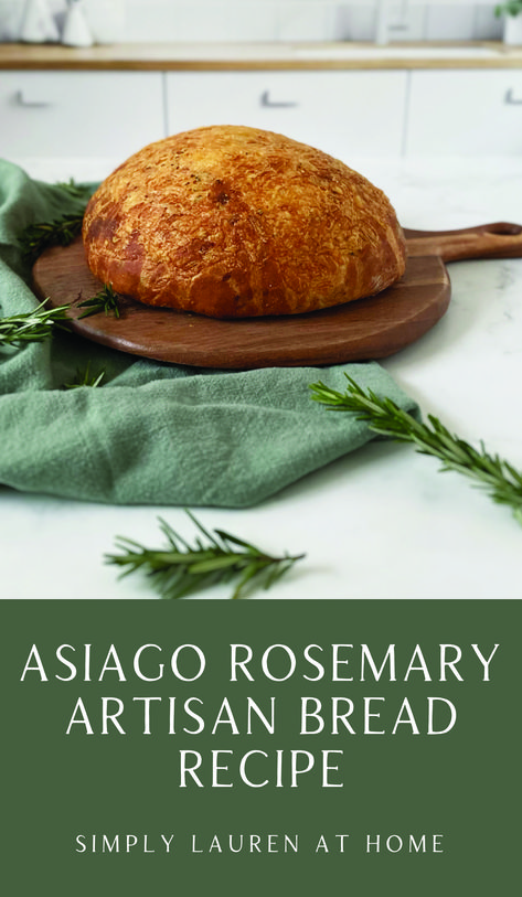 Homemade bread recipe Asiago Bread Recipe, Rosemary Artisan Bread, Asiago Bread, Simple Bread Recipe, Artisan Bread Recipe, Easy Homemade Bread, Homemade Bread Recipe, Simple Bread, Rosemary Bread