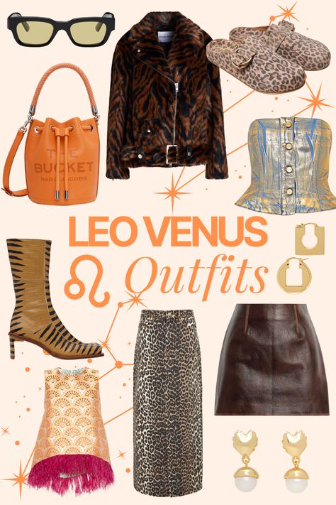 If your Venus is in Leo, your style tends to be daring and maximalist. You embrace trends fearlessly and gravitate towards branded fashion. Your outfits are dramatic and extravagant, yet balanced to complement your presence. You adore bold elements such as feathers, chains, sequins, and vibrant colors like red or black.

#VenusInLeo #LeoStyle #MaximalistFashion #BoldFashion #Trendsetter #DaringStyle #BrandedFashion #DramaticOutfits #Horoscope #CuteOutfit Leo Venus Dressing Style, Venus Leo Style Aesthetic, Venus In Leo Style Outfits, Leo Venus Style Outfits, Venus In Leo Style, Venus Leo, Leo Outfits, Leo Fashion, Leo Energy