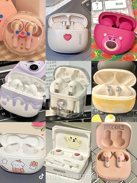 Cute Earphones, Headphones Cute, Muji Store, Pretty School Supplies, Cute Headphones, Desain Buklet, Fairy Wallpaper, Pretty Jewelry Necklaces, Cute Cats Photos