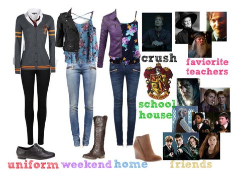 Harry Potter Life, Outfit References, Harry Potter Style, Polyvore Fashion, M S, Steve Madden, Forever 21, Harry Potter, Outfit Inspirations