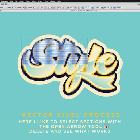 Tutorial: How to make a Vector Pixel Sticker Design in Adobe Illustrator Letter Stickers, Illustrator Tutorials, Graphic Designer, Wizard, Custom Stickers, Pixel Art, Sticker Design, Adobe Illustrator, To Create