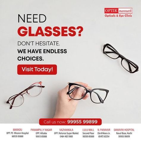 Eyewear Advertising, Optician Marketing, Eyewear Ad, Eyewear Store Design, Eye Facts, Funky Quotes, Photoshop Tutorial Typography, Social Media Art, Social Media Marketing Instagram