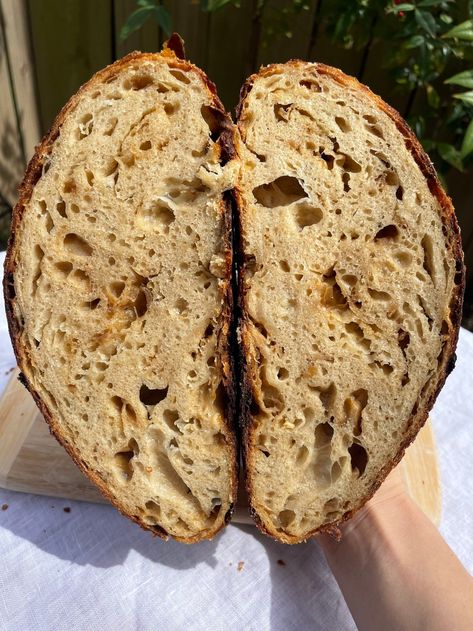 Dill Pickle Sourdough Bread, Inclusion Sourdough Bread, Onion Sourdough Bread, Sourdough Inclusion Ideas, Onion Soup Bread, Spiced Cashews, Cheese And Bread, Sourdough Loaf, Dessert Restaurants