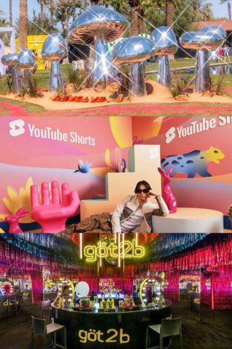 From oversize props to nostalgic details to interesting color choices, here are six of our favorite design details from Coachella 2023. Coachella Photobooth, Coachella Brand Activation, Neon Carnival, Event Concept, Photo Moment, Desert Festival, Catering Design, Coachella 2023, Neon Signage