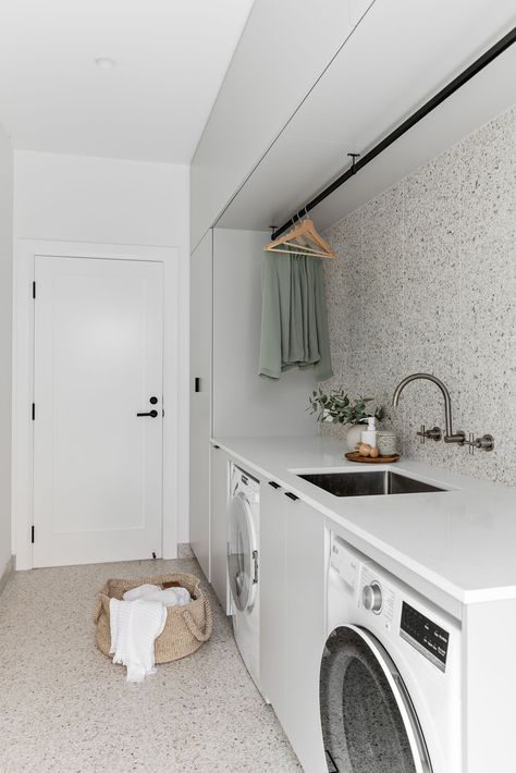 Laundry Renovation Ideas, Laundry Renovation, Organization Laundry, Laundry Makeover, White Laundry Rooms, Modern Laundry, Closet Laundry, Dream Laundry Room, Laundry Room Flooring